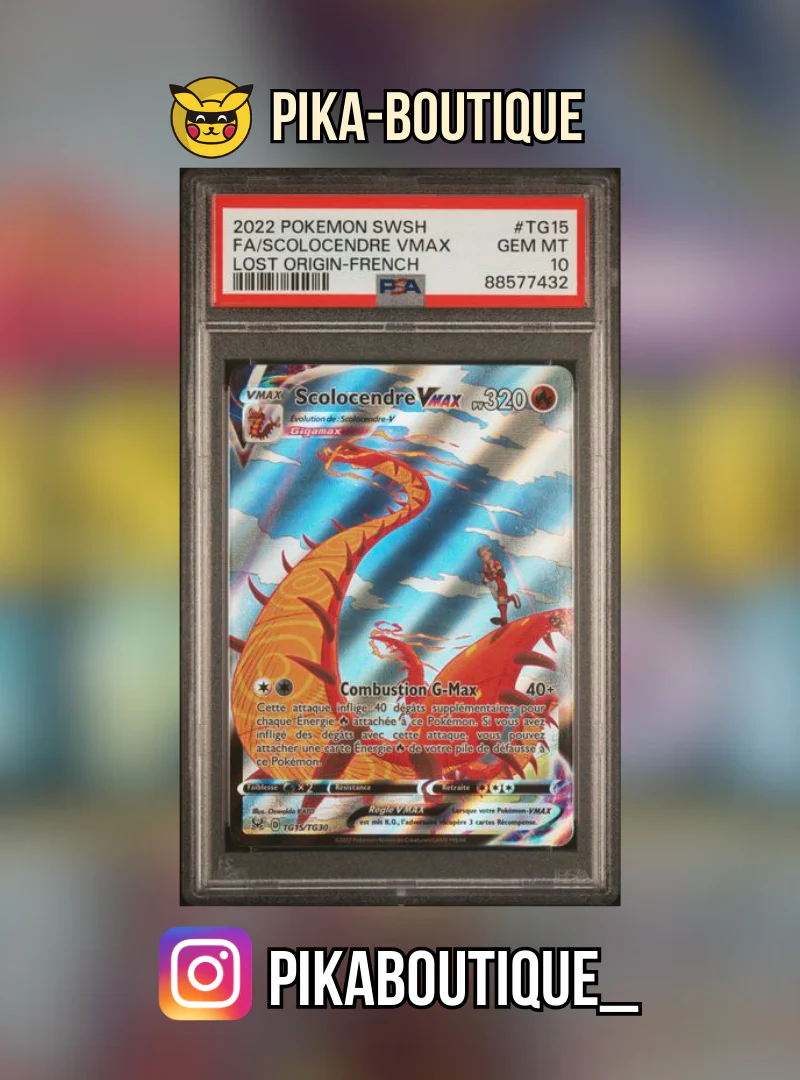 TG15 - PSA10  SCOLOCENDRE VMAX - Carte gradée -